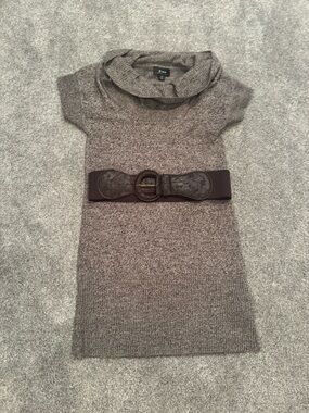 B-wear Charcoal Cowl Neck Sweater Dress